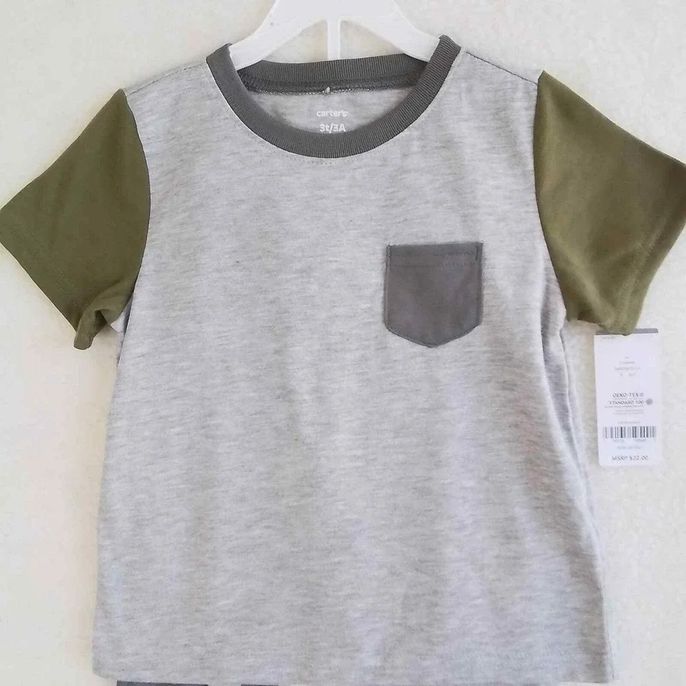 NWT Carter's 2-Piece PJ Set‎ Boy's Size 3t in Camo
